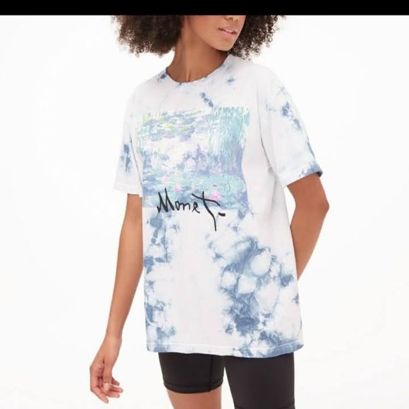 Monet Tops - MONET Water Lilies Tie Dye Over-sized Tee Size Medium t-shirt blue white